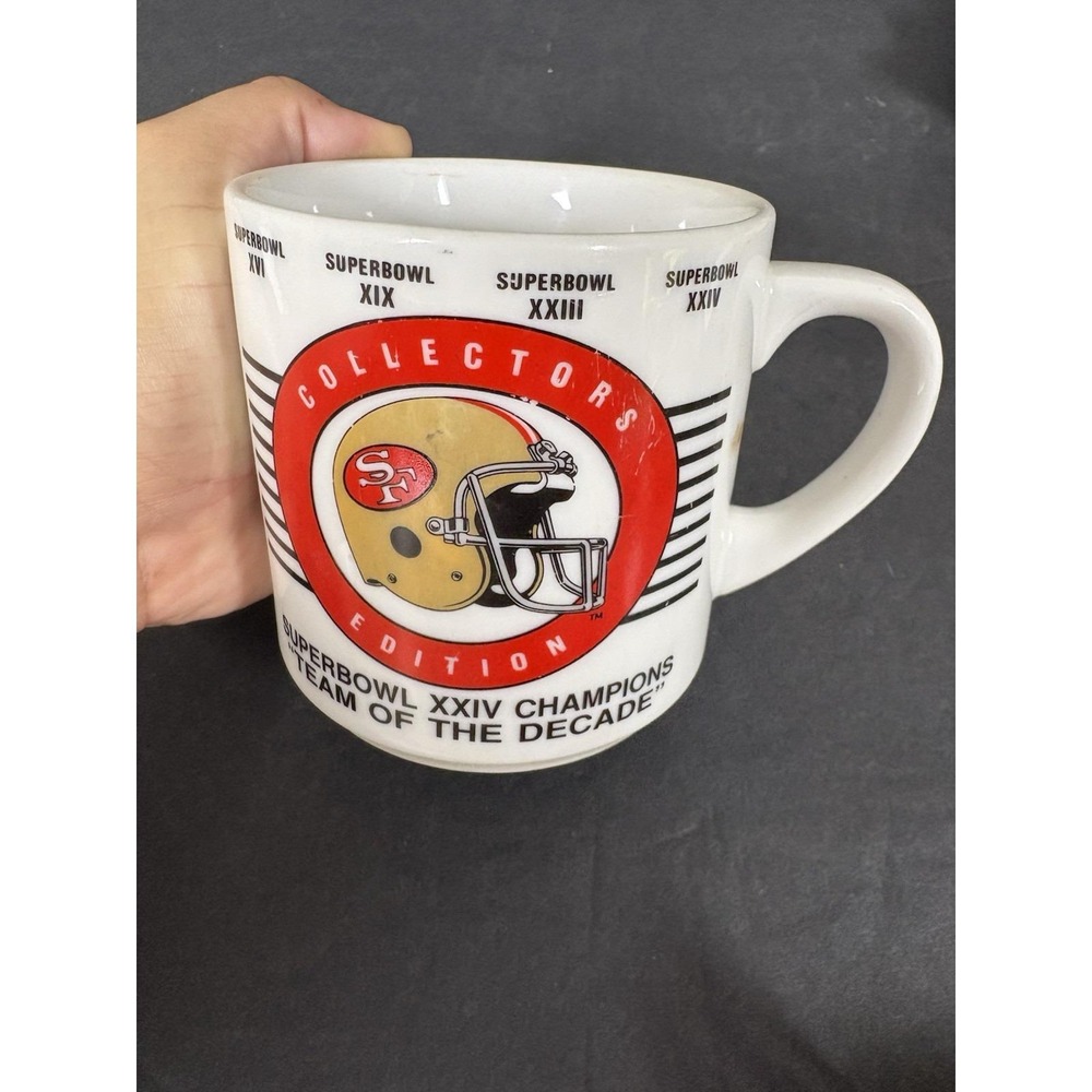 Vintage SF 49ers Super Bowl XXIV Team of Decade Papel NFL Coffee Mug